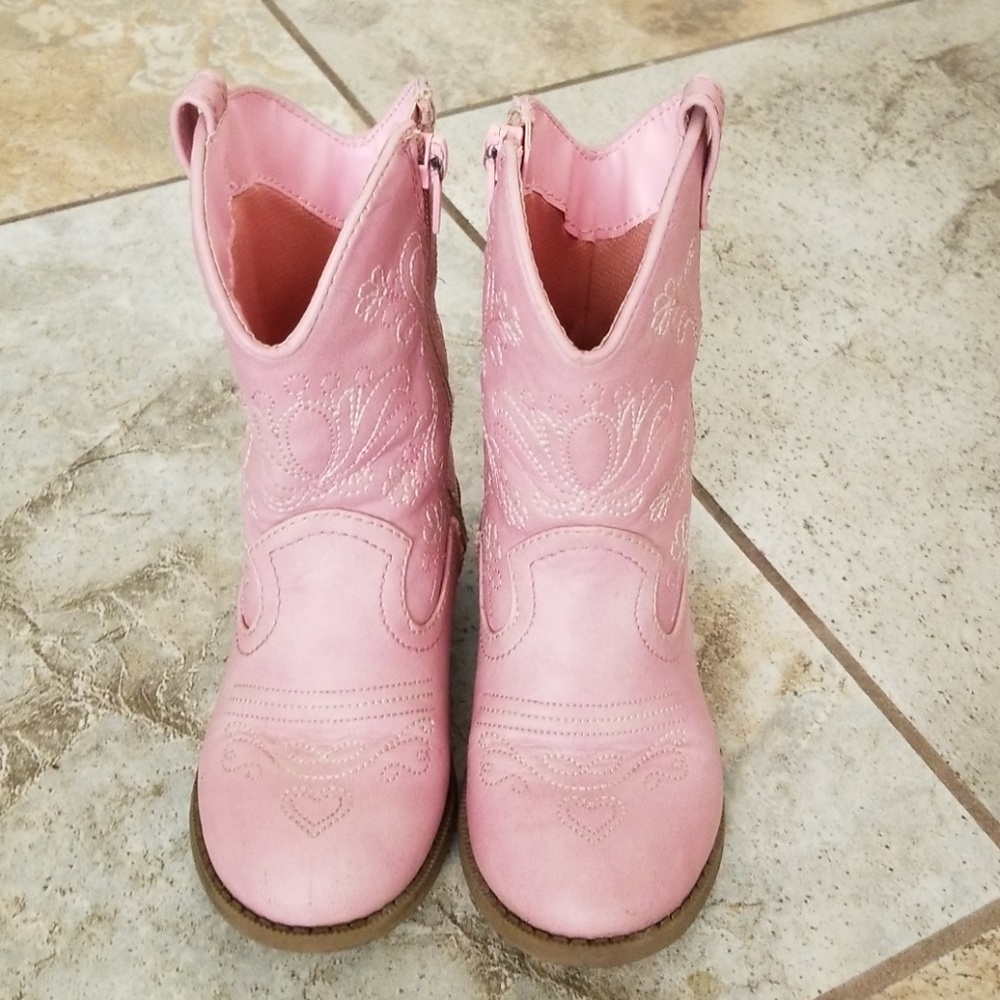 Pink cowgirl boots